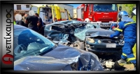Σοβαρό τροχαίο ατύχημα στο Νησέλι το μεσημέρι της Δευτέρας 8 Απριλίου. ΒΙΝΤΕΟ